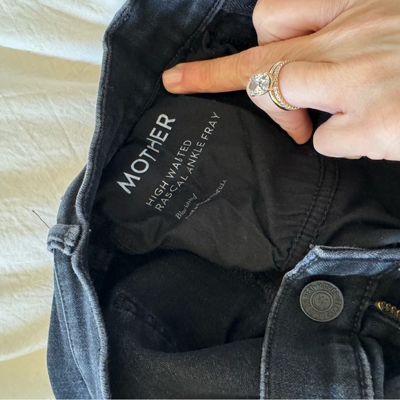 MOTHER Rascal Black Straight Leg Jeans - Picture 3 of 4